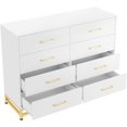 thumbnail image 2 of 8 Drawer Dresser Wide Chest of Drawers with Metal Handles, 2 of 5