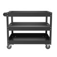 thumbnail image 2 of Hirsh 3 Shelf RTA Metal Utility Cart 36 x 24 Black, 2 of 2