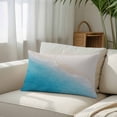 thumbnail image 6 of Summer Beaches Throw Pillow Covers Casual Oceans Artistic Sea Waves Coastal Landscape Decorative Lumbar Pillow Cover Rectangle Cushion Case for Sofa Couch Bed Living Room Bedroom 20 X 36 Inches, 6 of 9