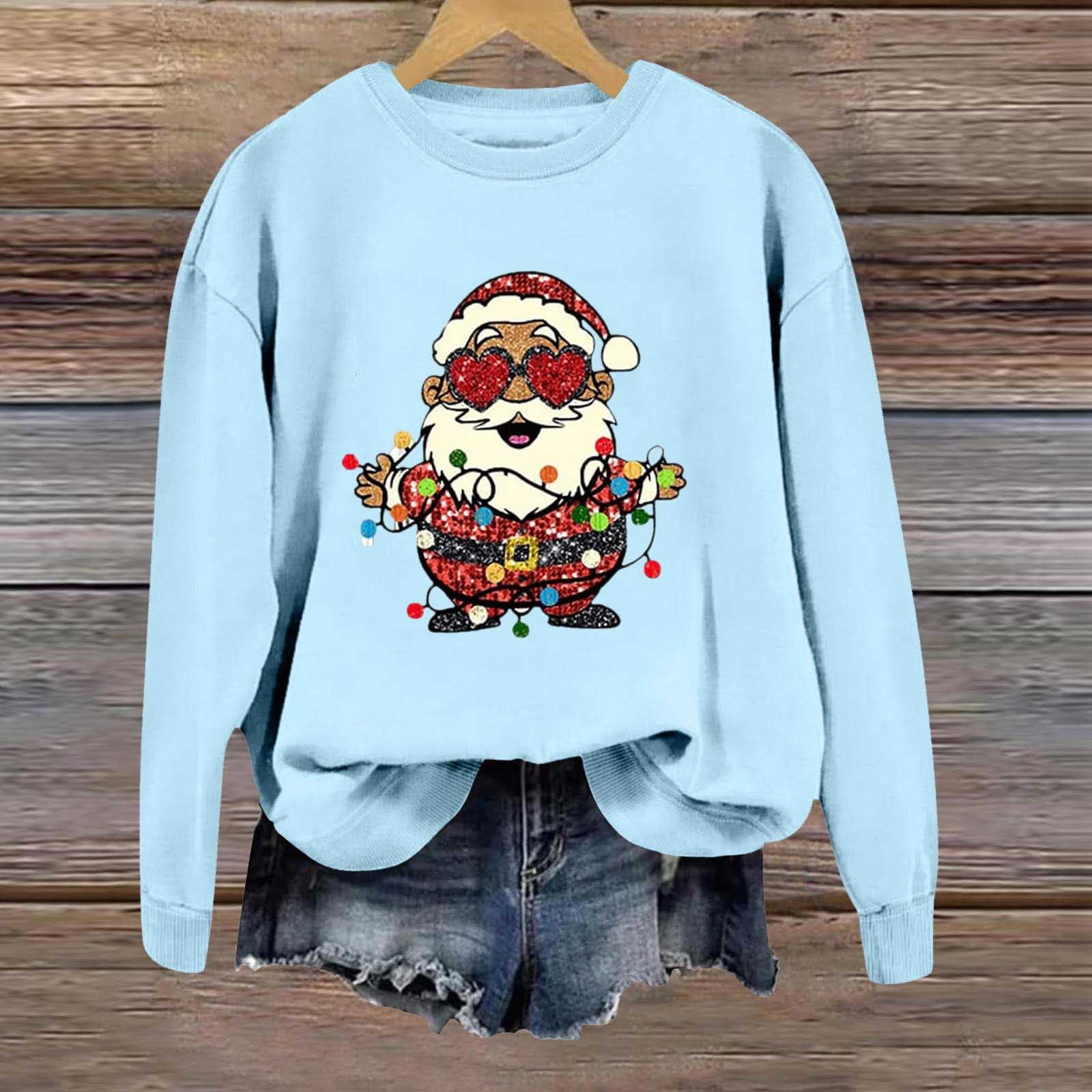 Christmas Women's Hoodie Christmas Hoodie Christmas Crew Neck Long