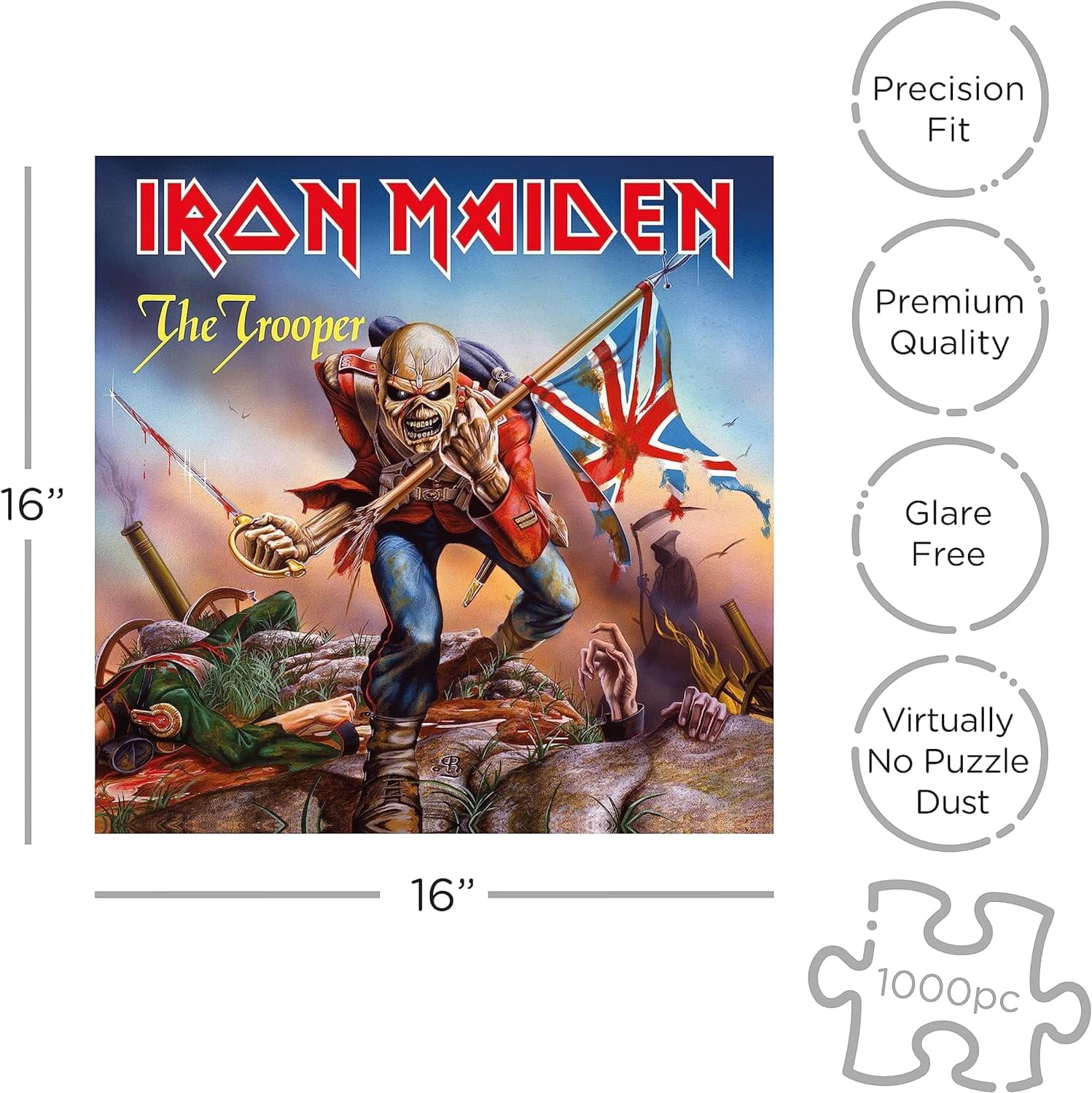 Rock Saws, Iron Maiden The Trooper, 1000 Piece Jigsaw Puzzle