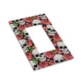 thumbnail image 3 of Kll Skull And Roses Wall Plate,Gloss Finish,Standard Size 1 - 5" X 3", Polycarbonate Thermoplastic,Electric Receptacle Plug Covers, 3 of 8