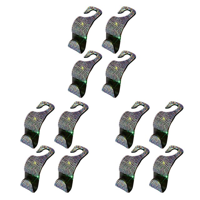 sweethay Gancho para reposacabezas de automóvil, 4 piezas, asiento trasero portátil, bolsa de compras para teléfono móvil, soporte colgante para Type1 NO1 sweethay CBP254231