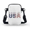 thumbnail image 2 of HELLHERO Women Adjustable Shoulder Strap Sling Bag Men, Women Pear Pattern Polyester Outdoor Travel Daily Use 4.33x1.97x7.09 Double Zipper, 2 of 7