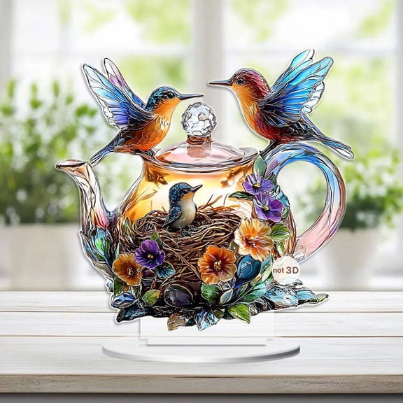 Acrylic Desktop Decoration for Home and Office - Stylish 2D Flat Design for Living Room, Bedroom, and Study