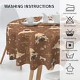 thumbnail image 2 of Dog Table Cloth Round Table Cover Wrinkle Resistant Waterproof Tablecloth 60 Inch Washable for Kitchen Party Picnic Paw, 2 of 5