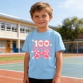 thumbnail image 5 of Boys 100 Days of School T-Shirt 100% Cotton Blue, Kids 100th Day Celebration Shirt Soft Short Sleeve Crew Neck Tee,Size 3 T, 5 of 9