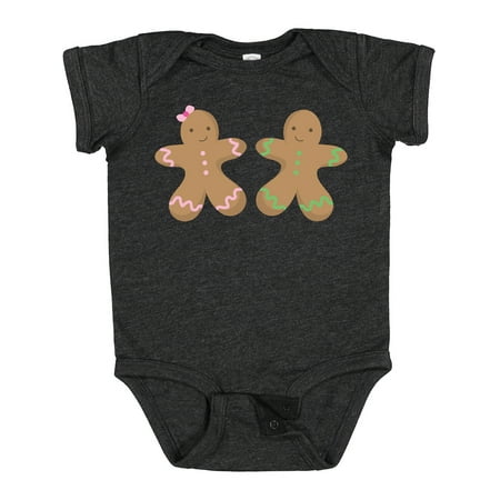 

Inktastic Twin Gingerbread Boy and Girl Co Gift Baby Boy or Baby Girl Bodysuit