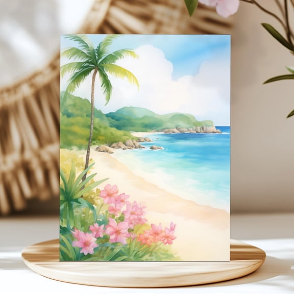 Trunk Bay St, John Print, Caribbean Island Seascape Wall Art, Tropical Coastal Print, Paradise Beach Decor, Virgin Islands Art Home Decor #252, Stretched Canvas Size 12x18