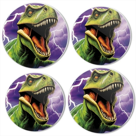 

BaHomeck Electric Stove Burner Covers Set of 4 Round Metal Gas Stove Burner Covers 8 Inch and 10 Inch Kitchen Decor Green Tyrannosaurus Rex Roaring With Its Mouth Open