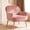 Pink, variant on Modern Velvet Accent Chair with Metal Legs, Shell-Shaped Ergonomic Design, Pink