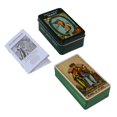 thumbnail image 1 of Juego de cartas tarot para principiantes juguetes de ocio y entretenimiento juego de chapado en oro artesanía avanzada caja de hierro con guía, 1 of 10