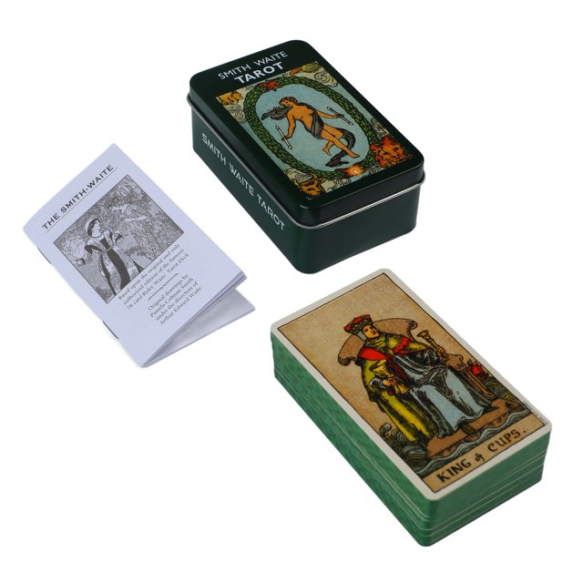 Juego de cartas tarot para principiantes juguetes de ocio y entretenimiento juego de chapado en oro artesanía avanzada caja de hierro con guía