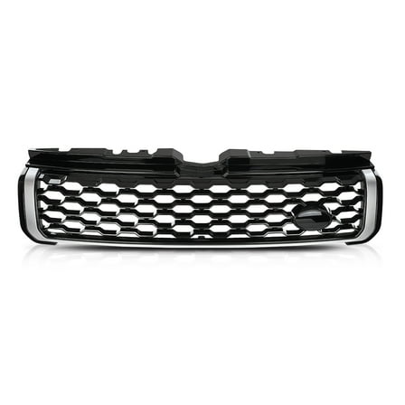 CROSSDESIGN Front Upper Bumper Grille Grill Black Chrome Fit For 2010-18 Range Rover Evoque