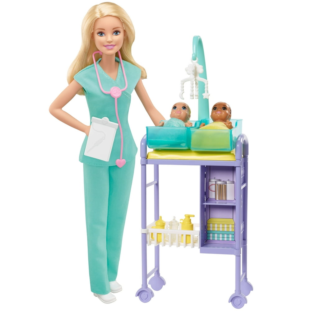 barbie careers baby doctor barbie doll and playset