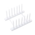 thumbnail image 1 of Billuyoard Escurridor de platos de plástico, soporte para tapa de cocina, organizador, hermoso estante de secado doméstico, expositor de vasos Organizadores de utensilios de cocina blanco, 1 of 6