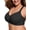 Black, variant on Wireless Full Coverage Comfortable Bra for Older Women, Push Up Strapless Bra, V Neck High Jelly Support Plus Size Bralette S-4XL