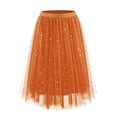thumbnail image 3 of Purcolt Tulle Skirts for Women Sparkly Midi Long Fairy Skirt High Elastic Waist A-Line Mesh Layered Tutu Skirts, 3 of 3
