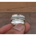 thumbnail image 2 of Handmade Hammered Sterling Silver Spinner Ring – 925 Stamped Anxiety Fidget Ring for Men & Women, Meditation Thumb Ring, Stress Relief Jewelry, Gift for Him & Her, 2 of 4