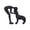 Black Standing, variant on Yihuala Resin Ornament Human and Dog Figurine Sculpture for Desktop Bookshelf Living Room Decors Dog Owners Remembrance