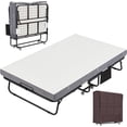 thumbnail image 2 of Hommow 75"x46" Folding Bed with 5" Memory Foam Mattress, Queen Size Foldable Rollaway Bed with Mattress, Portable Beds with Metal Frame & Side Pocket, 2 of 8