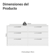 thumbnail image 3 of Cómoda Madesa Infantil Con 6 Cajones Para Dormitorio Blanco, 3 of 8