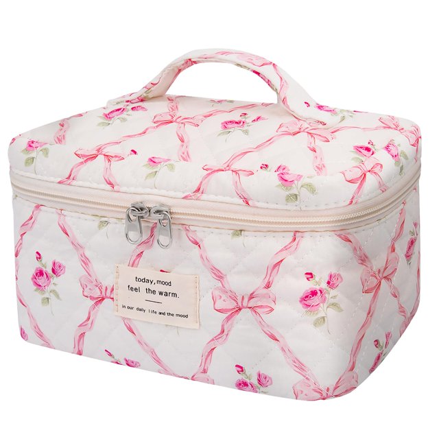 Bolsa de maquillaje Gosect Floral Coquette Aesthetic Travel Pink