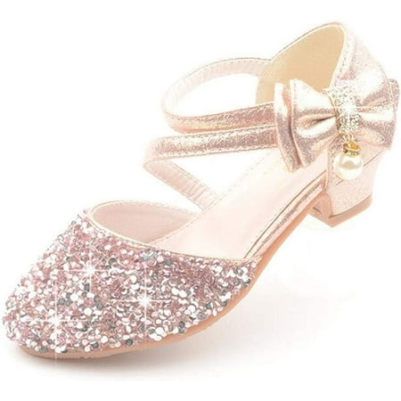 

Little Kids Girls Dress Shoes Mary Jane Wedding Party Shoes Glitter Bridesmaids Princess Heels Sandals(Toddler/Little Kid)