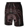 thumbnail image 5 of Disketp Men'S Swim Trunks Hawaiian Breathable Surf Beach Swimsuits Mesh Lining Beach Shorts With Pockets-Spider With Skull, 5 of 9