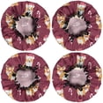 thumbnail image 2 of Shower Caps,Christmas Corgi Waterproof Shower Cap for Women 4 Pieces,Double Reusable Hair Cover for Shower PEVA Elastic Stretch Hem, 2 of 7
