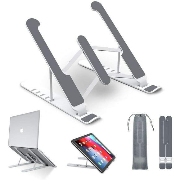 Laptop Stand , Laptop Riser for Desk Portable Desktop Laptop Holder for Desk and Bed, 6-Levels Angles Adjustable Height
