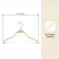 thumbnail image 6 of Unique Bargains 2 Pcs Wood Non-Slip Great Hangers with Clips for Closet Natural 15.7inch, 6 of 6