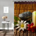 thumbnail image 2 of Pratyus Tranquil Still Life Shower Curtain Set for Elegant Bathroom Decor with Hooks, Polyester Fabric, Waterproof, Quick Drying, Various Sizes 60"x72, 2 of 7