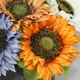 5PCS Silk Artifical Sunflowers, Long Stem for Home, Wedding Decor