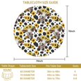 thumbnail image 3 of Sunflower and Cow White Pattern Round Tablecloth 70"x70", Wrinkle Resistant Wipeable Table Cover for Kitchen Dining Room Picnic Patio and Party, 3 of 6