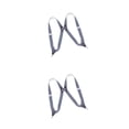 thumbnail image 1 of relayinert Durable Gris Hommes Femmes Bretelles Y-Forme Élastique Réglable Sangles pour Soutien du Dos Fiable Gris 2PCS, 1 of 1