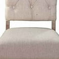 thumbnail image 2 of Wooden Parson Chair with Button Tufted Backrest, Set of 2, Brown and Beige- Saltoro Sherpi, 2 of 5