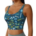 thumbnail image 2 of Sports Bras For Women Workout Tank Tops, Machinery Road Construction Running Vest With Removable Cups, 2 of 2