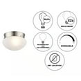 thumbnail image 3 of Dash 8" 1-Light Brushed Nickel Flush Mount Ceiling Light with Marbleized Glass, 3 of 5