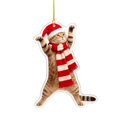 thumbnail image 6 of WKSCLPAI Flat‑Printed Pet Cat Acrylic Christmas Hanging Ornament, Cute Xmas Pendant for Indoor Home Holiday & Party Decoration, Style A, 6 of 8