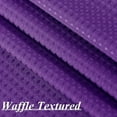 thumbnail image 4 of Purple Shower Curtain Waffle Weave Ombre Fabric Double Layers Shower Curtain Set Lilac Bathroom Decor Accessories Water Repellent and Machine Washable, 72x72 Lavender, 4 of 6
