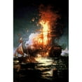 thumbnail image 3 of Moran, Edward 11x14 Black Modern Framed Museum Art Print Titled - Burning of the Frigate Philadelphia Tripoli Harbor, Feb 16, 1804, 3 of 5