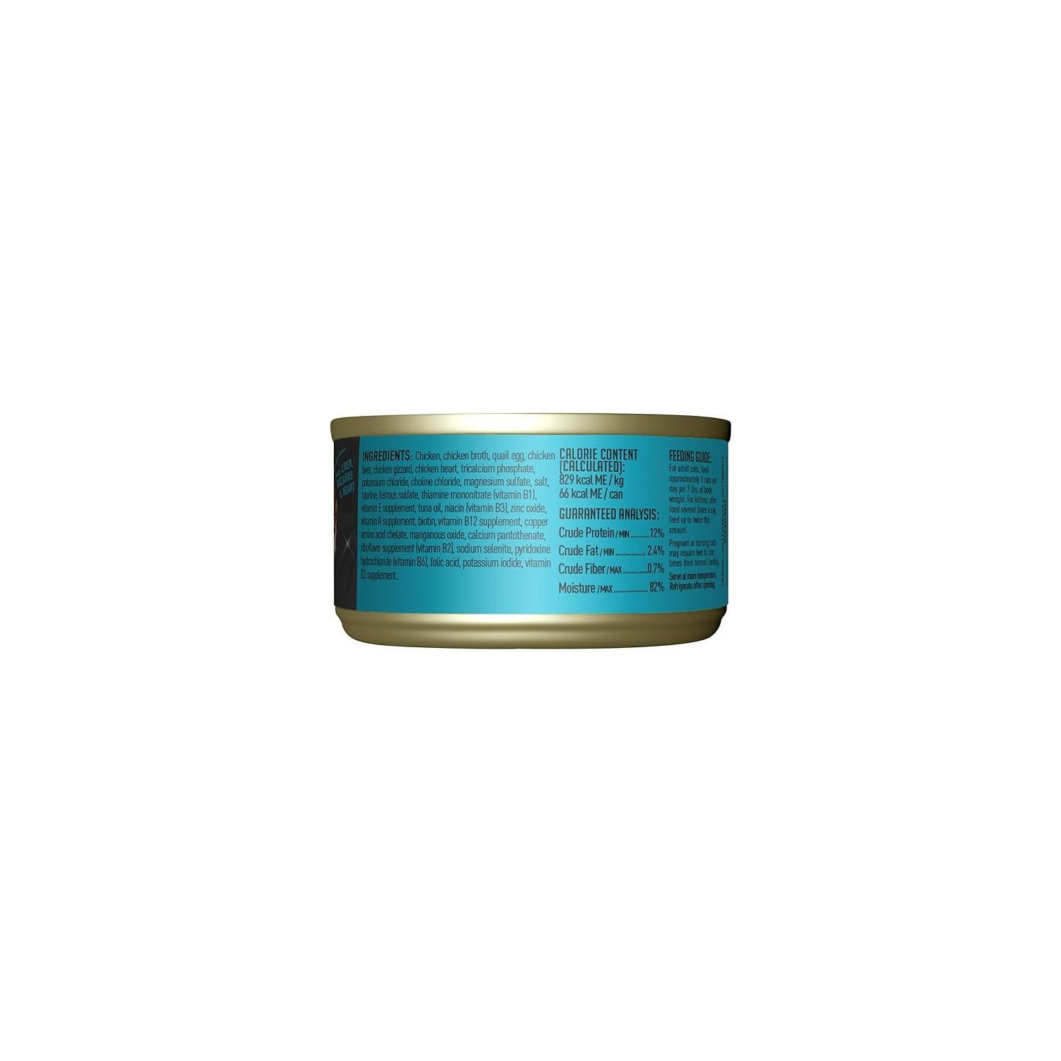 (24 pack) Tiki Cat After Dark Whole Foods Wet Cat Food, Chicken & Quail Egg, 2.8 oz. Can