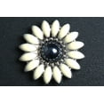 thumbnail image 2 of Set Of 8 Western Screw Back Concho 1.25 In White Floral Silver Saddle, 2 of 4