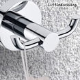 thumbnail image 3 of 2 piezas de ganchos para toallas de acero inoxidable Puerta de latón cromado Percha para bata de baño Percha para puerta de pared con 2 ganchos para sombreros y ropa, 3 of 5