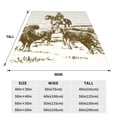 thumbnail image 3 of KLL Cattle Drive By Two Cowboys Pattern Fleece Throw Blanket,Fleece Throw Blankets for Couch & Bed All Season Use-80"x60", 3 of 7
