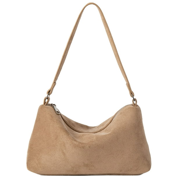 Bolso Vintage para Mujer Hombro Ante Sintético Con Cierre Hobo Elegante