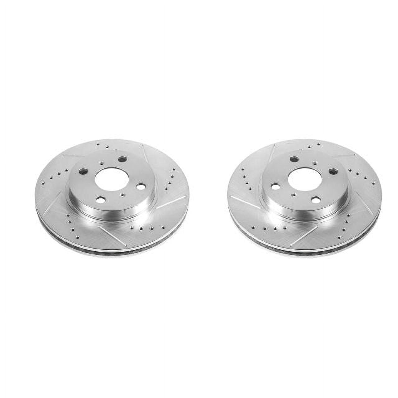 Power Stop Front Pair of Drilled and Slotted Brake Rotors JBR1388XPR