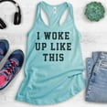 thumbnail image 2 of I Woke Up Like This Tank Top, Ladies Racerback Tank Top, Cancun, XX-Large, 2 of 3