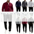 thumbnail image 3 of Sweatsuits for Men 2 Piece Hoodless Tracksuit Sets Full Zip Jacket Sweatpants Dressy Casual Jogging Suits Sportswear (XL, White), 3 of 4